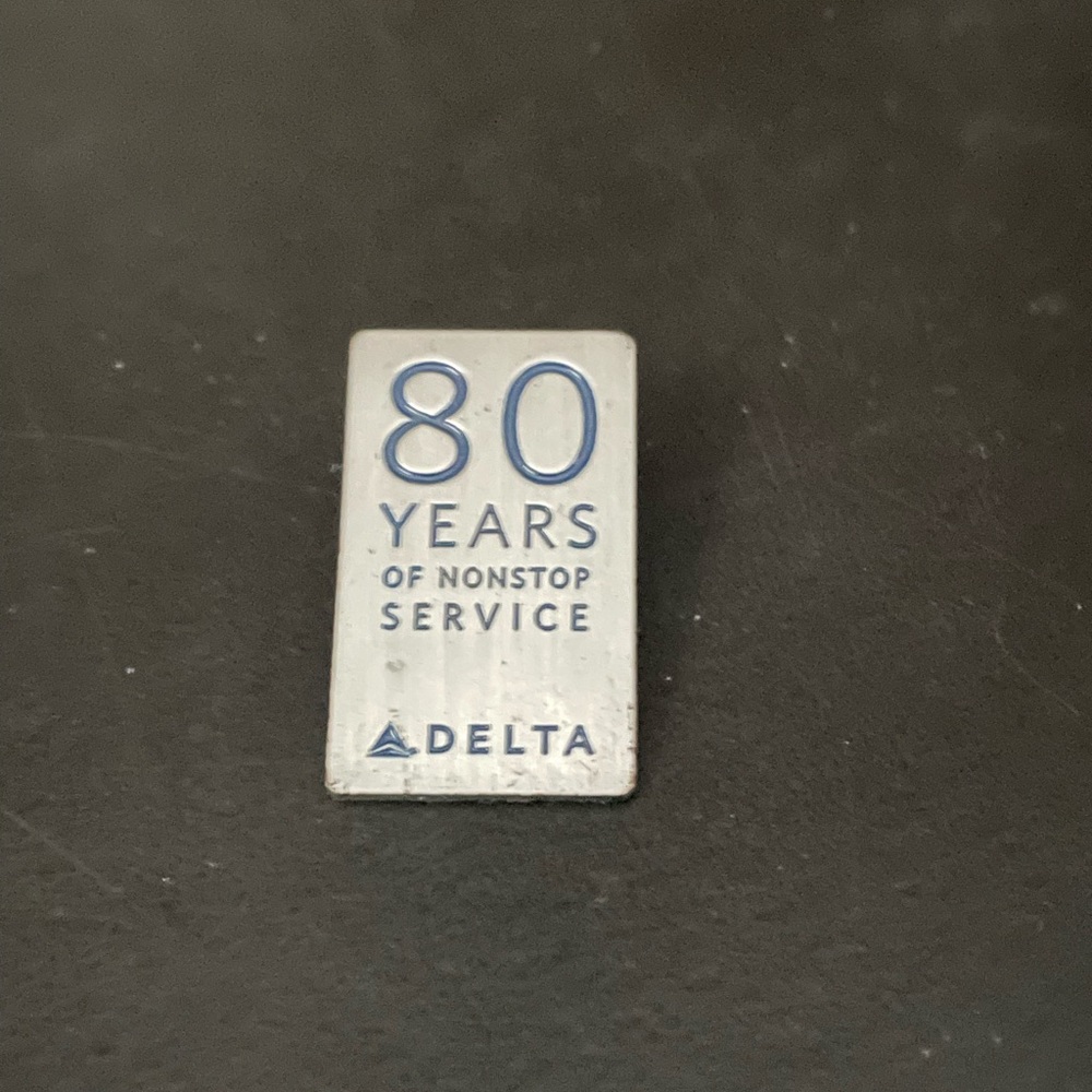 Delta 80 Years of Nonstop Service Pin